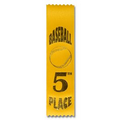 2"x8" 5th Place Stock Event Ribbons (BASEBALL) Lapels